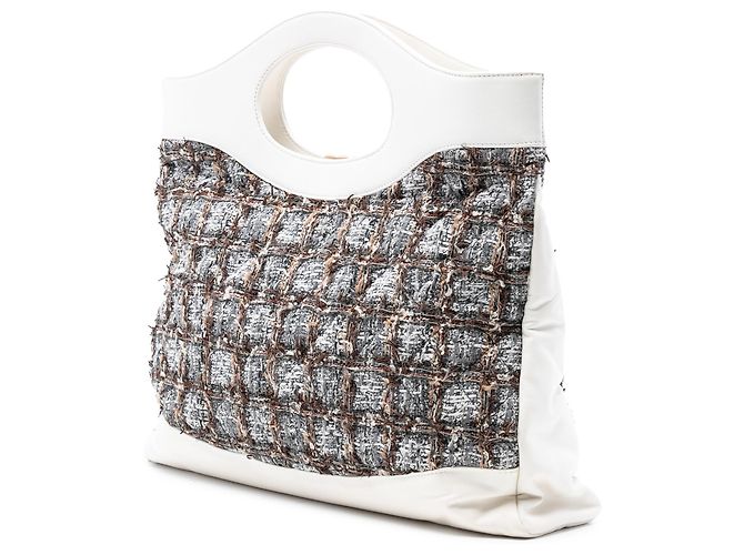 Chanel Graue Große Tweed 31 Einkaufstasche Braun - Ansicht 2