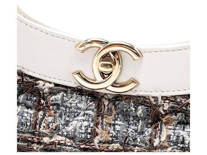 Chanel Graue Große Tweed 31 Einkaufstasche Braun - Ansicht 6