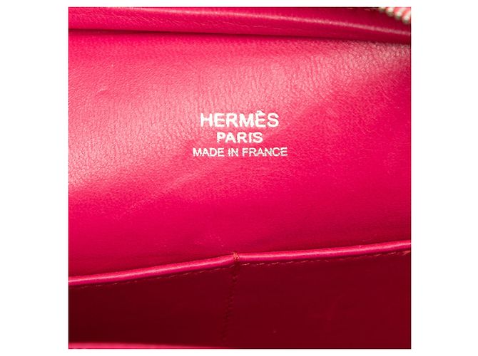 Hermès Plume Elan 28 in capra coromandel rosa - vista 5