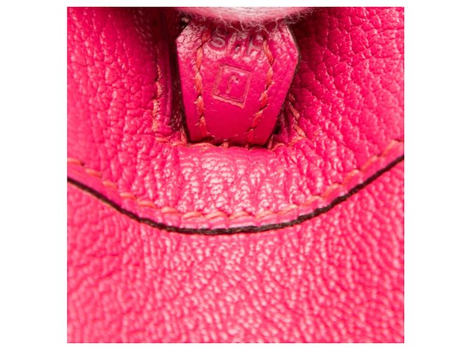 Hermès Plume Elan 28 in capra coromandel rosa - vista 6