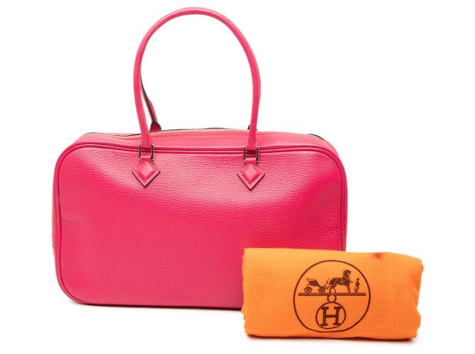 Hermès Plume Elan 28 in capra coromandel rosa - vista 8