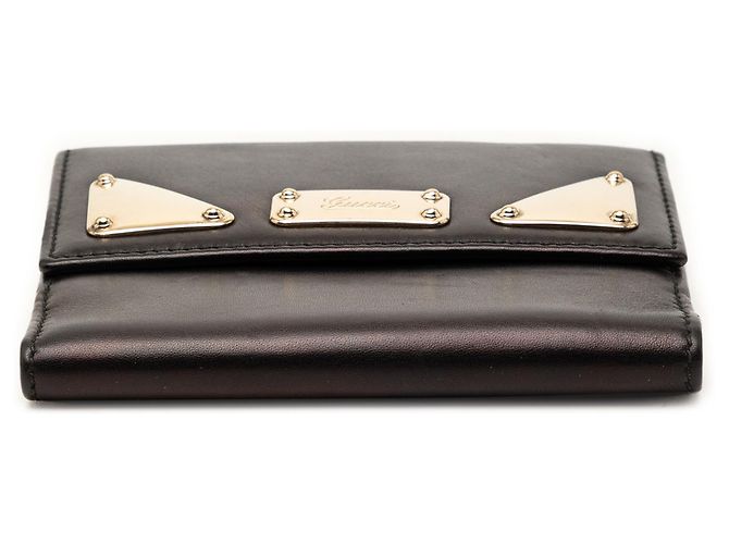 Billetera bifold Indy de piel de ternera negra Gucci Negro - vista 3