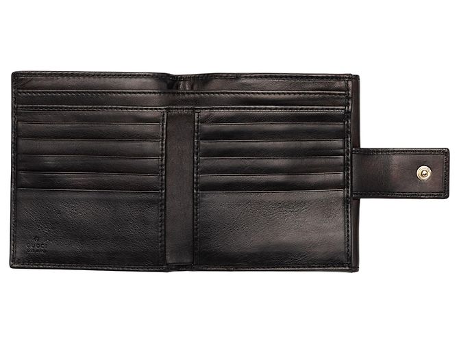 Billetera bifold Indy de piel de ternera negra Gucci Negro - vista 4