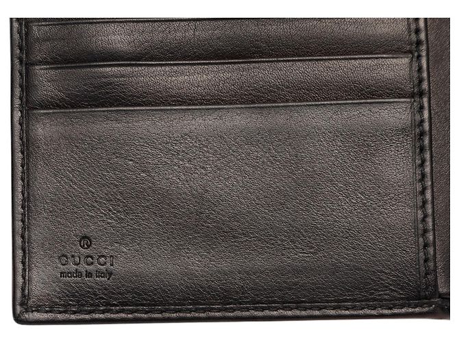 Billetera bifold Indy de piel de ternera negra Gucci Negro - vista 6
