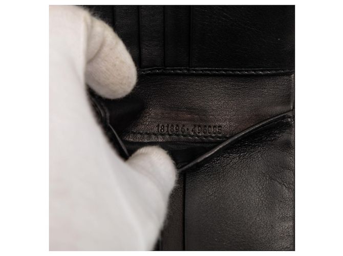 Billetera bifold Indy de piel de ternera negra Gucci Negro - vista 7