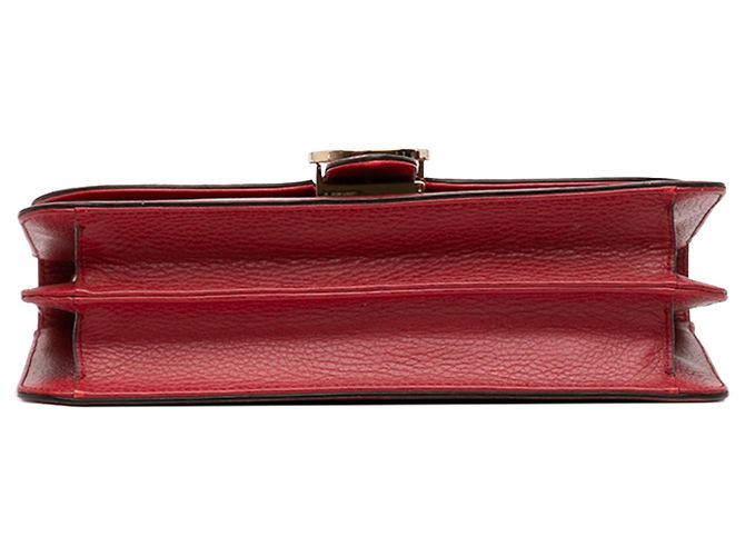 Gucci Rosso Medio Dollar Pelle di Vitello Borsa a Spalla Interlocking G - vista 3