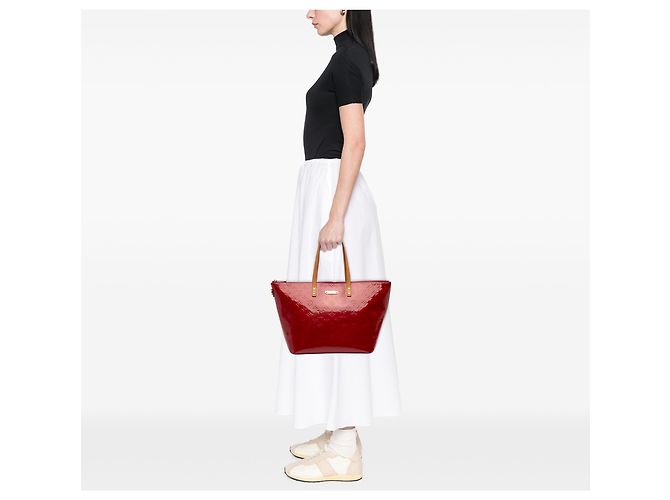 Louis Vuitton Red Monogram Vernis Bellevue GM - view 10