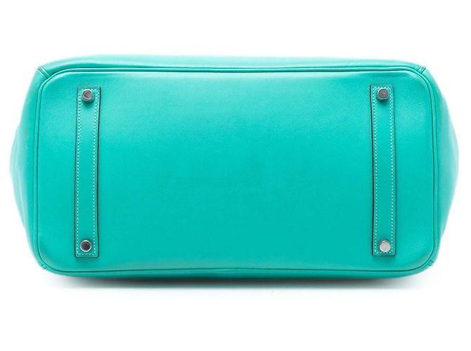 Hermès Birkin Retourne 35 in Blu Swift Turchese - vista 3