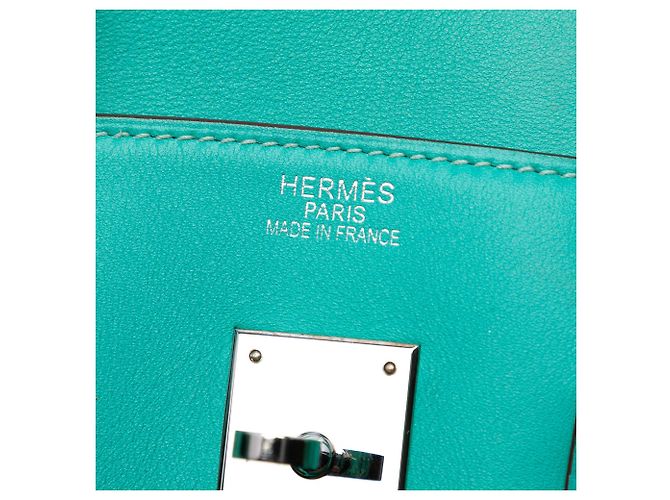 Hermès Birkin Retourne 35 in Blu Swift Turchese - vista 5