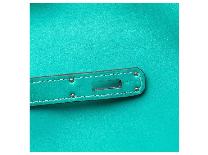 Hermès Birkin Retourne 35 in Blu Swift Turchese - vista 6