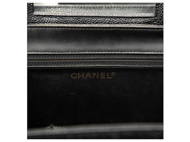 Vanity Scatola da trucco in caviar nero CC di Chanel - vista 5