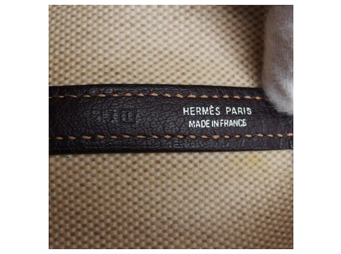 Hermès Garden PM Tote Bag Beige Dunkelbraun - Ansicht 5
