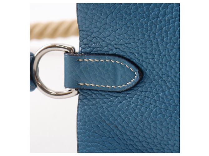 Borsa a Spalla Hermès Manjoir MM Blu - vista 11
