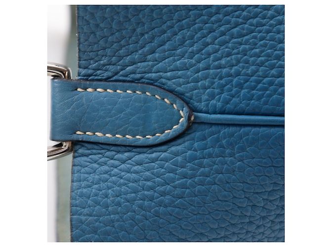 Borsa a Spalla Hermès Manjoir MM Blu - vista 12