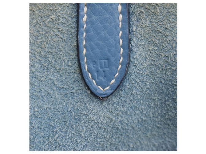 Borsa a Spalla Hermès Manjoir MM Blu - vista 14