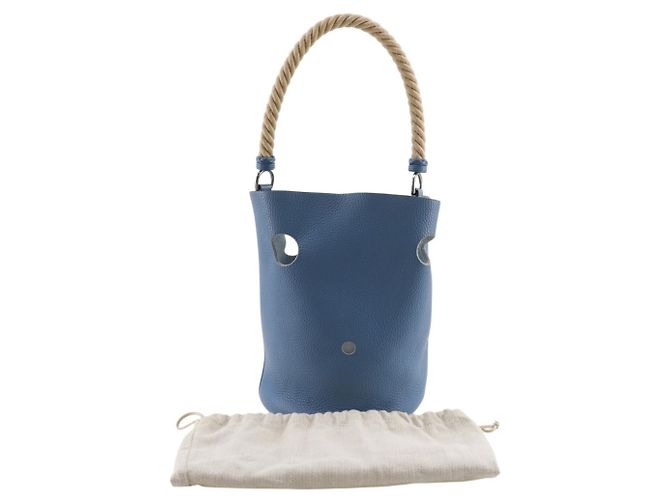 Borsa a Spalla Hermès Manjoir MM Blu - vista 15