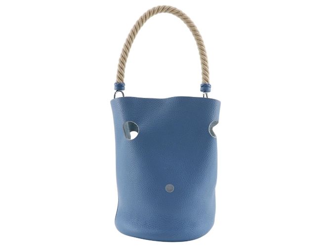 Borsa a Spalla Hermès Manjoir MM Blu - vista 3