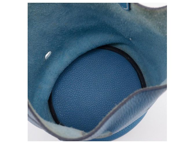Borsa a Spalla Hermès Manjoir MM Blu - vista 6