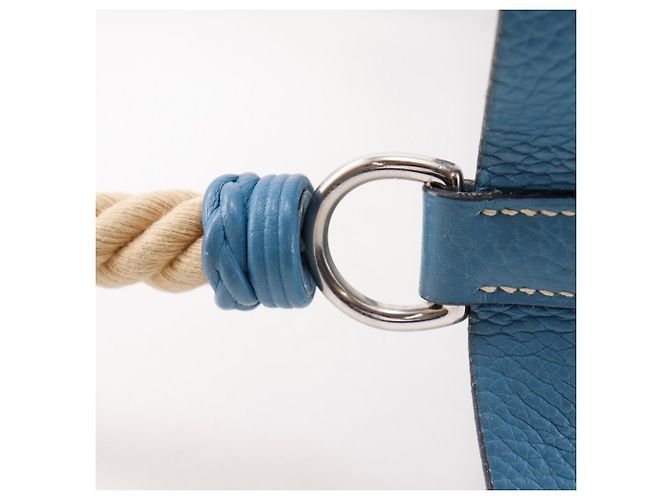 Borsa a Spalla Hermès Manjoir MM Blu - vista 9