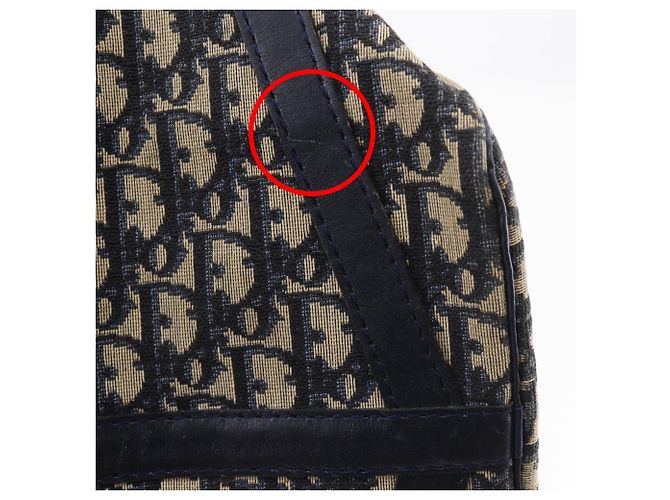 Borsa Mini Boston Trotter Christian Dior Blu navy - vista 8