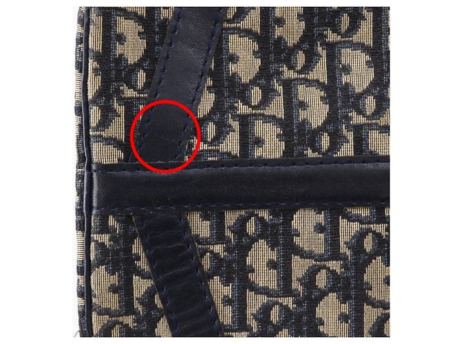 Borsa Mini Boston Trotter Christian Dior Blu navy - vista 9