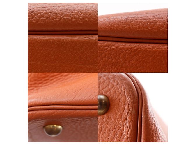 Borsa Tote Hermès Tar Marrone in Pelle Taurillon Clemence - vista 13