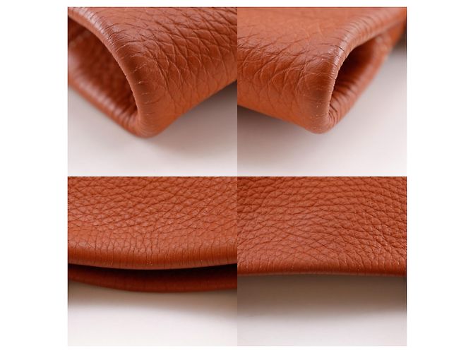 Borsa Tote Hermès Tar Marrone in Pelle Taurillon Clemence - vista 14