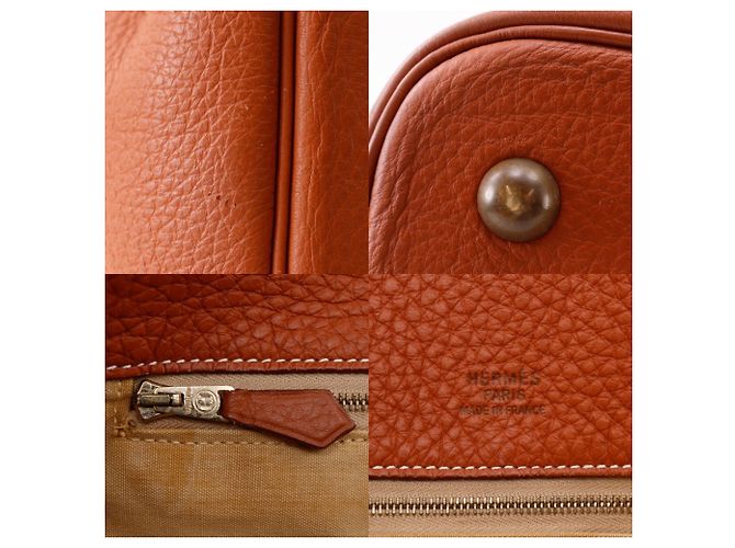 Borsa Tote Hermès Tar Marrone in Pelle Taurillon Clemence - vista 17