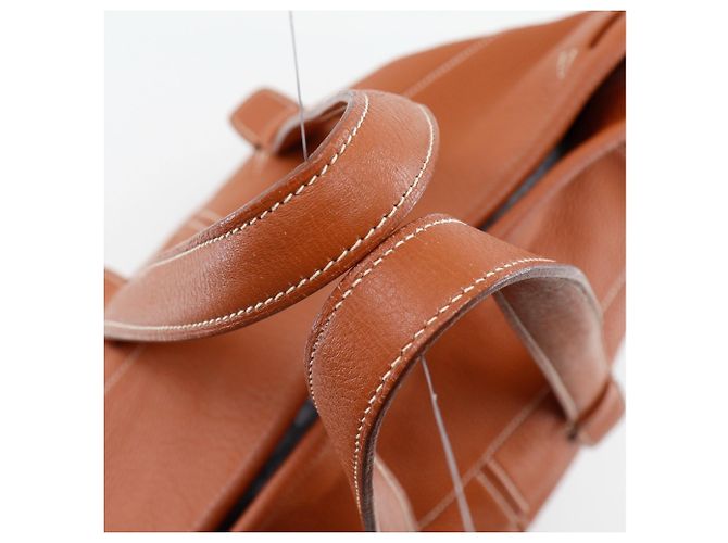 Borsa Tote Hermès Tar Marrone in Pelle Taurillon Clemence - vista 5
