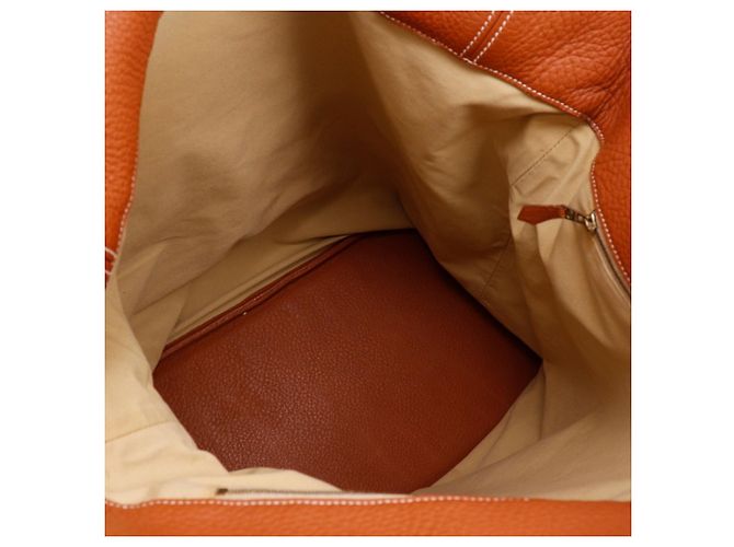 Borsa Tote Hermès Tar Marrone in Pelle Taurillon Clemence - vista 6