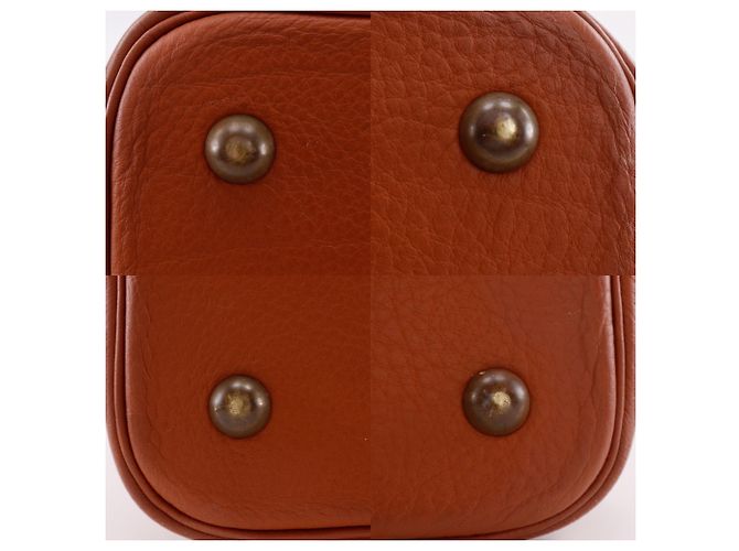 Borsa Tote Hermès Tar Marrone in Pelle Taurillon Clemence - vista 9