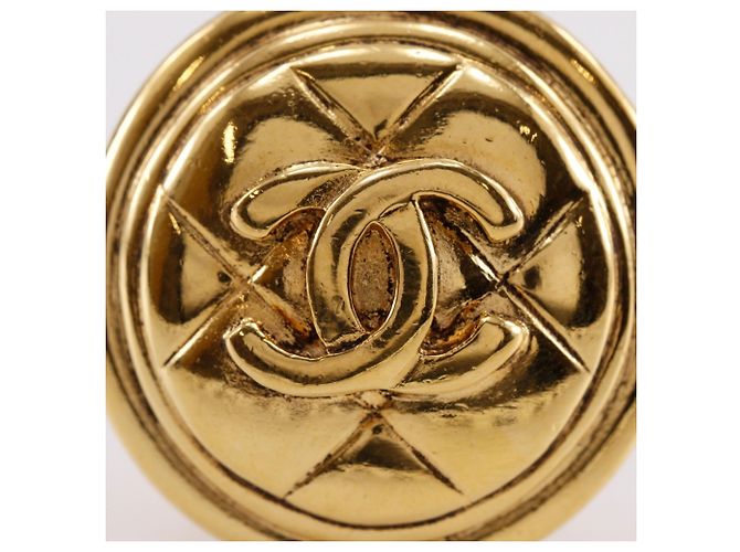 Orecchini vintage a clip Chanel Coco Mark D'oro - vista 5