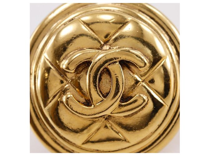 Orecchini vintage a clip Chanel Coco Mark D'oro - vista 6