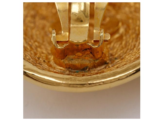 Orecchini vintage a clip Chanel Coco Mark D'oro - vista 9