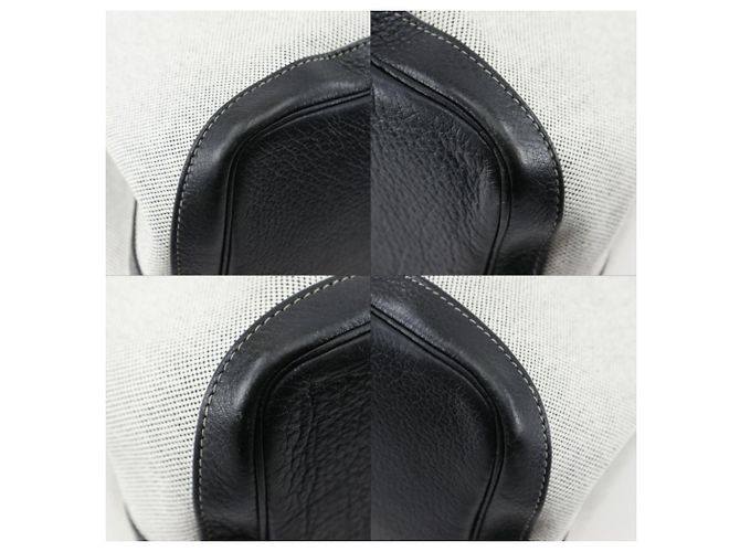 Borsa Tote Hermès Garden Party 36 PM Marrone Nero Bianco - vista 4