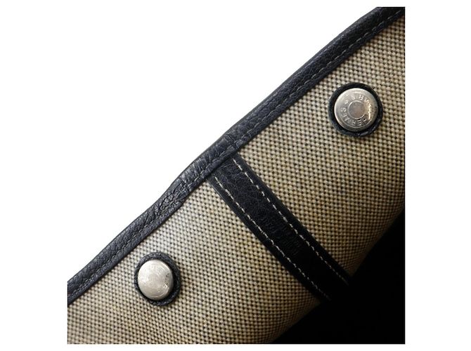 Borsa Tote Hermès Garden Party 36 PM Marrone Nero Bianco - vista 8