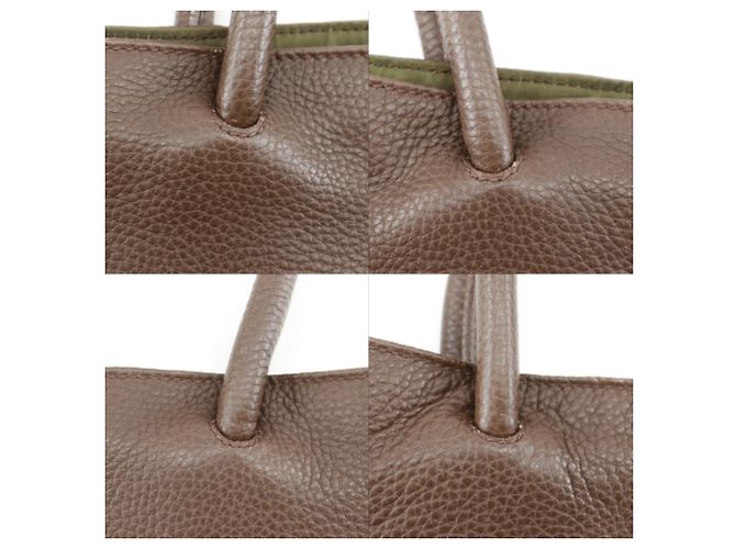 Borsa/tote in pelle di vitello marrone e nylon Prada - vista 9