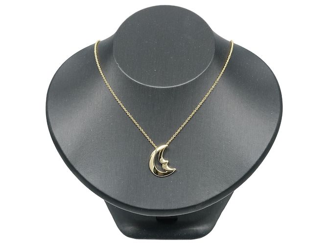 Collana a forma di luna crescente Tiffany & Co. in oro giallo 18K - vista 2