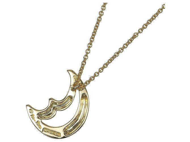 Collana a forma di luna crescente Tiffany & Co. in oro giallo 18K - vista 3