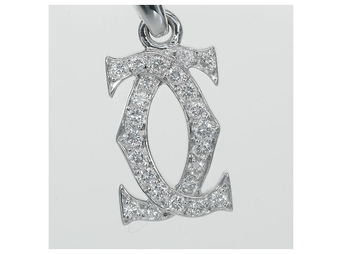 Cartier 2C Charm Pendant in 18K White Gold - view 3