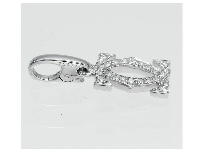 Cartier 2C Charm Pendant in 18K White Gold - view 4