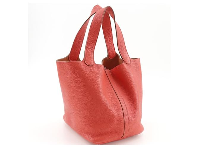 Borsa Hermès Picotin Lock 22 M Rosso - vista 3