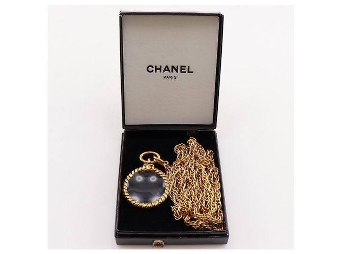 Collana Pendente Loupe Vintage Chanel D'oro - vista 15