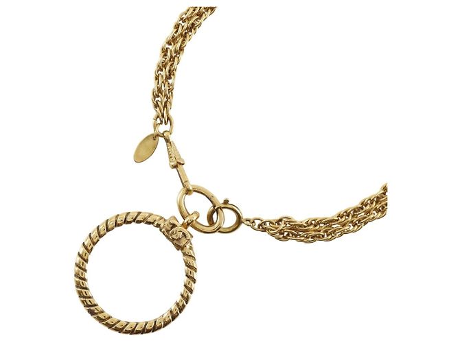 Collana Pendente Loupe Vintage Chanel D'oro - vista 3