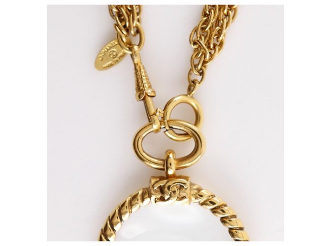 Collana Pendente Loupe Vintage Chanel D'oro - vista 5