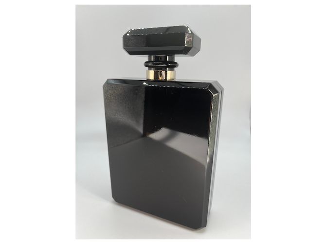 CHANEL Limitierte Auflage 2017 Seltene Parfümflasche Minaudière Perlen-Clutch & ein Staubbeutel Schwarz Golden Gold hardware - Ansicht 6