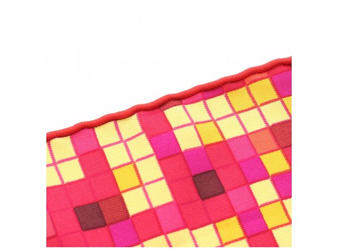 Sciarpa con frange MOSAIQUE AU 24 di Hermès Rosa Rosso Multicolore - vista 4