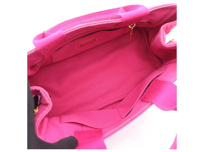 Prada Canapa Handtasche Rosa Canvas Pink - Ansicht 3
