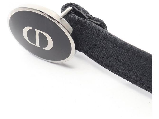 Leder-Gürtel mit CD-Logo von Christian Dior Schwarz - Ansicht 2