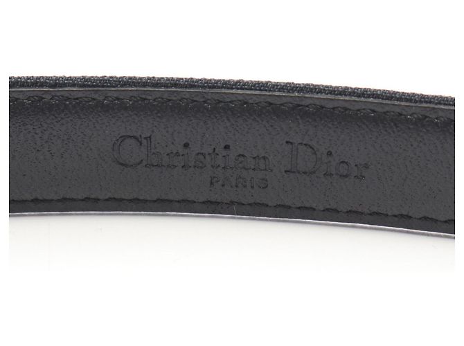 Leder-Gürtel mit CD-Logo von Christian Dior Schwarz - Ansicht 4